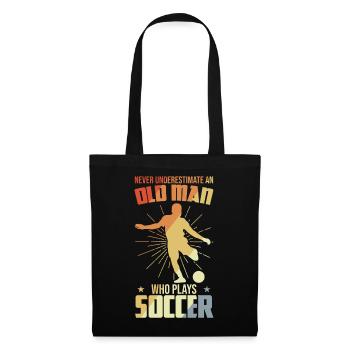 Fußball Opa - Stoffbeutel - Schwarz - Vorne