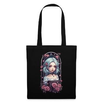 Gothique Anime Pastel Goth e-girl Design urbain - Sac en tissu - noir - Devant