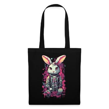 Gothic Bunny Aesthetic Streetwear Design - Stoffbeutel - Schwarz - Vorne