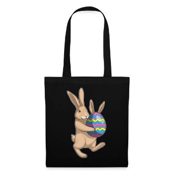 Oreilles de lapin de Pâques de lapin - Sac en tissu - noir - Devant