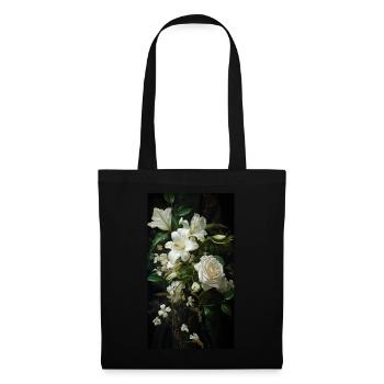 White Lilies Renaissance Design - Tote Bag - black - Front