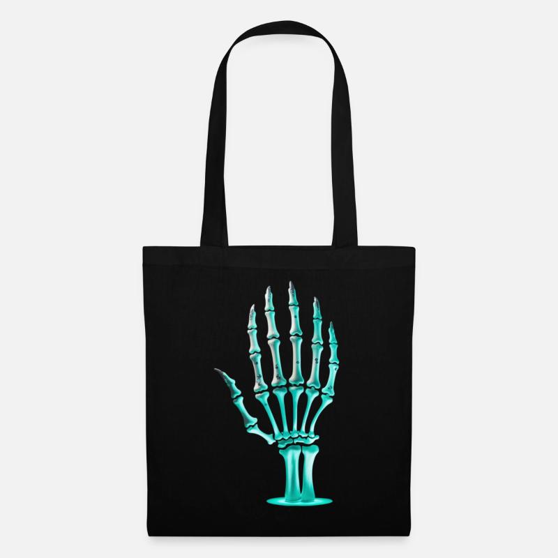 Halloween Skeleton Hand - Tote Bag - black