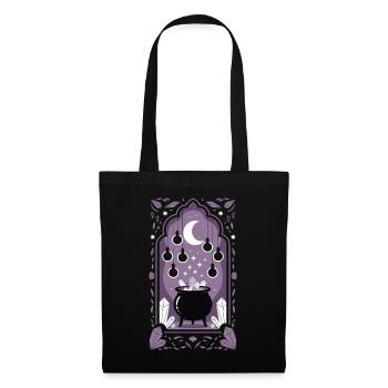 Chaudron : Cristaux magiques - Sac en tissu - noir - Devant