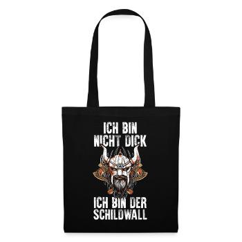 Mittelalter Schildwall Mittelaltermarkt Wikinger - Stoffbeutel - Schwarz - Vorne