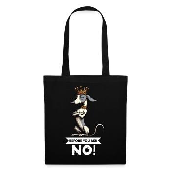 Avant de demander Whippet Lévrier Whippets Lévriers - Sac en tissu - noir - Devant