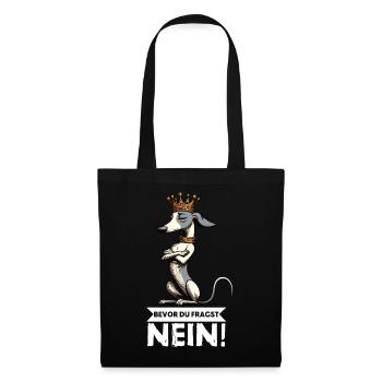 Avant de demander aux Whippets Greyhound Whippets - Sac en tissu - noir - Devant