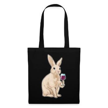 Vin rouge de lapin - Sac en tissu - noir - Devant