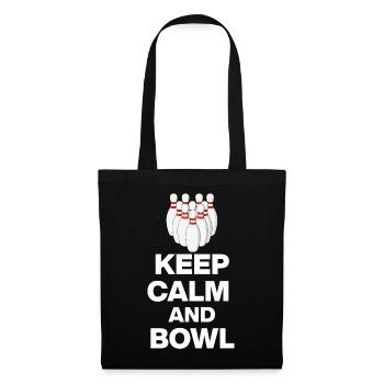 KEEP CALM AND BOWL, STRIKE MEISTER! PIN SNIPER - Stoffbeutel - Schwarz - Vorne