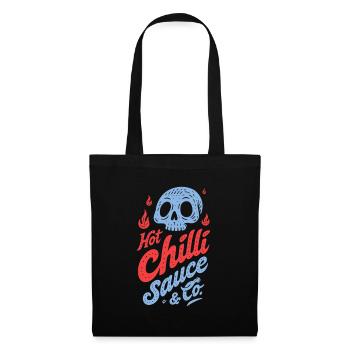 Blue Skull Chili Sauce Design - Tote Bag - black - Front