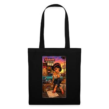Penelope Pinup Road 66 Vintage 50er - Chibi Kek-In - Stoffbeutel - Schwarz - Vorne