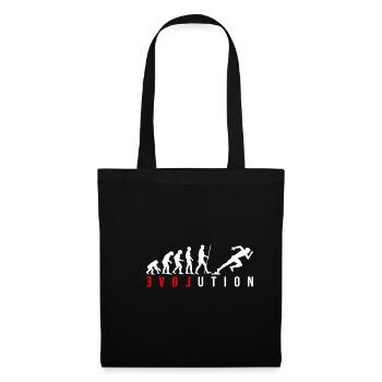 Sprinter Sprint Runner LOVE in red with Evolution - Tote Bag - black - Front