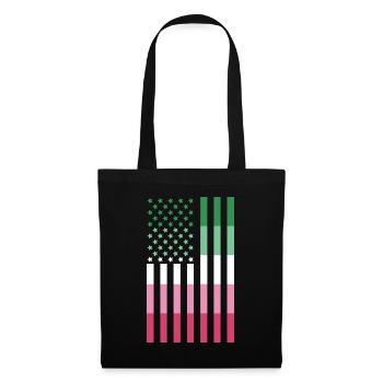 LGBTQ Abrosexuell USA Flagge Geschenk Abrosexuell - Stoffbeutel - Schwarz - Vorne
