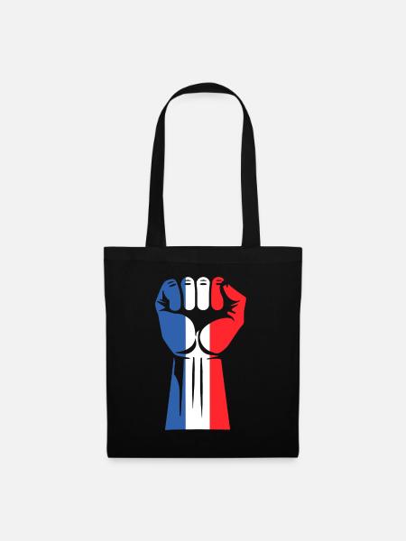 Patriotisches Frankreich - Stoffbeutel - Schwarz