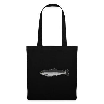 Poisson poisson - Sac en tissu - noir - Devant