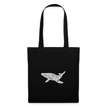 Vector Whale Silhouette - Tote Bag - black - Front