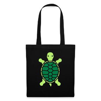 legs tortoise walking go turtle shell design logo - Tote Bag - black - Front