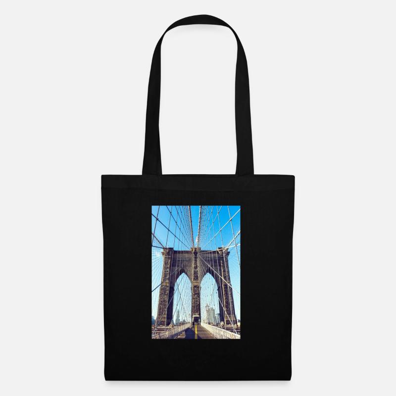 Brooklyn-Brücke New York - Stoffbeutel - Schwarz