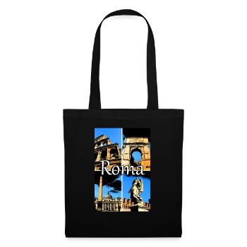 Roma collage comic sign lettering - Tote Bag - black - Front