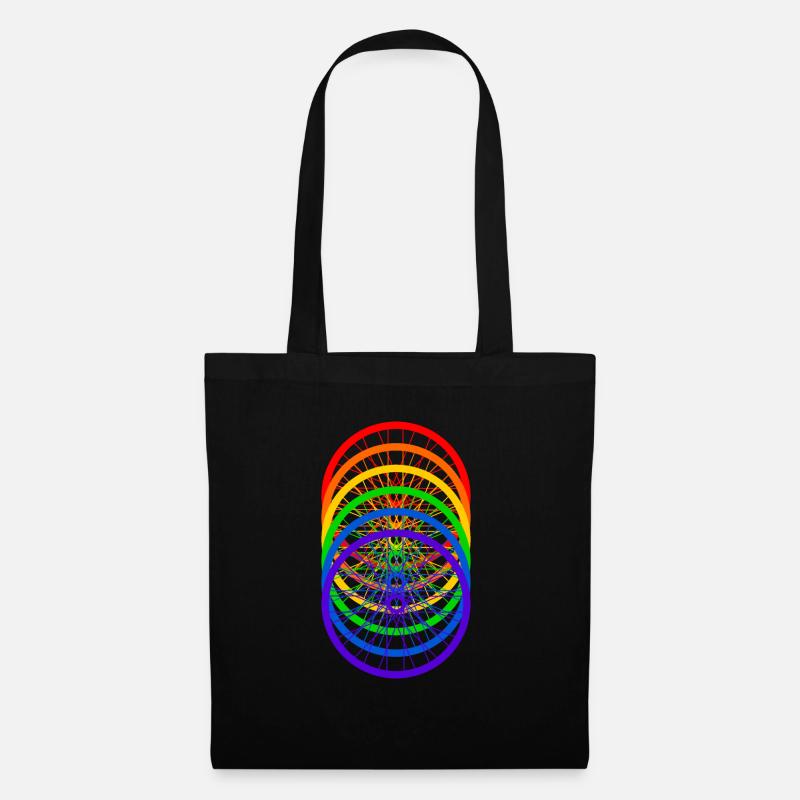 Fahrrad Regenbogen - Stoffbeutel - Schwarz