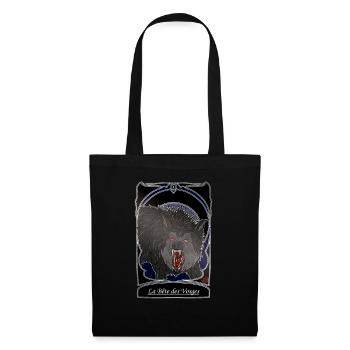 La Bete des Vosges - folklore Vosges - Stoffbeutel - Schwarz - Vorne