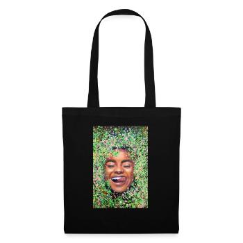 Happy face woman with tongue - Tote Bag - black - Front
