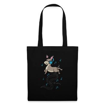 Donkeys and Music Notes Clef Musician Piano - Tote Bag - black - Front