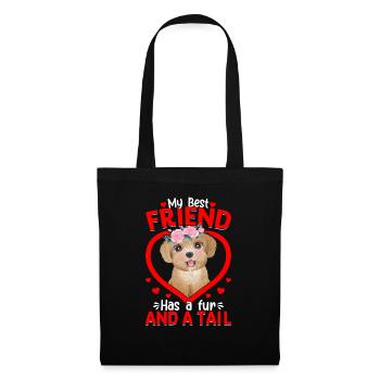 Poodle best friend has fur and tail funny - Tote Bag - black - Front