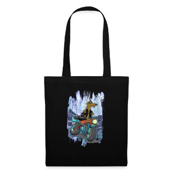 Daxhond and his motorcycle with background - Tote Bag - black - Front