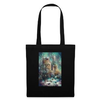 Castle in the forest, fantasy jungle - Tote Bag - black - Front