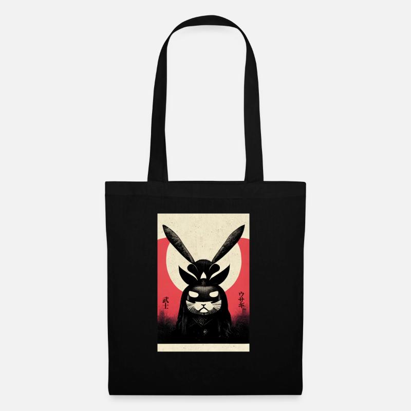 Samurai Rabbit - Stoffbeutel - Schwarz