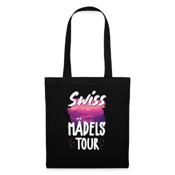 Swiss Mädels Tour - Stoffbeutel - Schwarz - Vorne