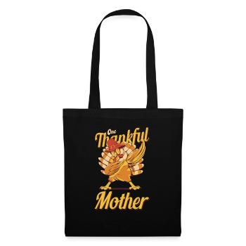 One Thankful Mother Turkey Family Matching Funny - Tote Bag - black - Front