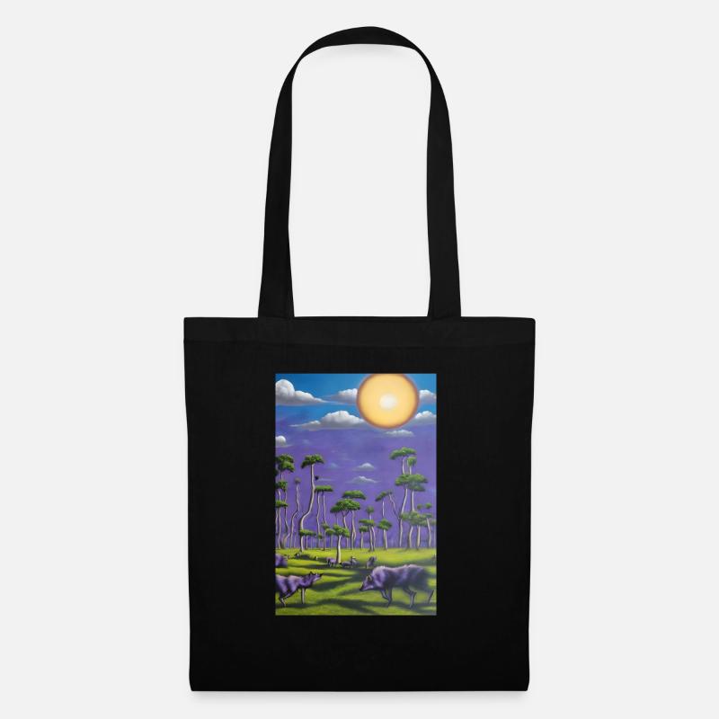 Wolf on the horizon - Tote Bag - black
