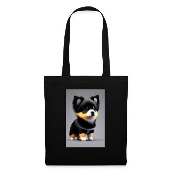 "Réglisse" - Sac en tissu - noir - Devant