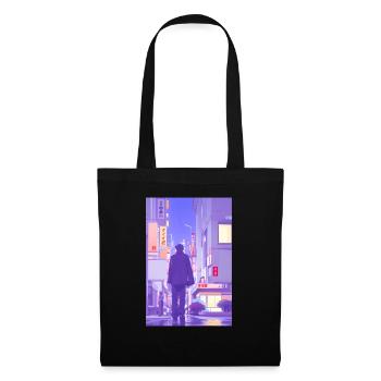 Paysage de Tokyo - Sac en tissu - noir - Devant