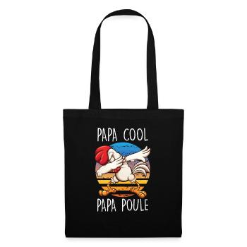 Dabbing Papa Poule Papa Cool Fête des Pères - Sac en tissu - noir - Devant