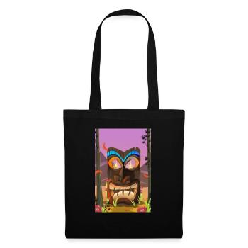 Masque Tiki - Sac en tissu - noir - Devant
