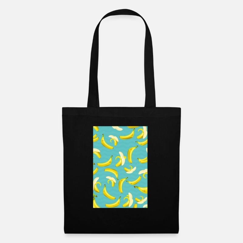 Banana pattern - Tote Bag - black