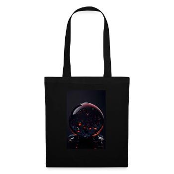 Bulles dans un blister rouge 2 - Sac en tissu - noir - Devant