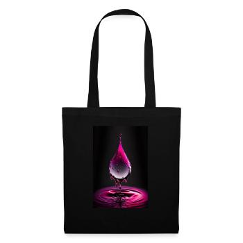 Tropfen magenta 4 - Stoffbeutel - Schwarz - Vorne