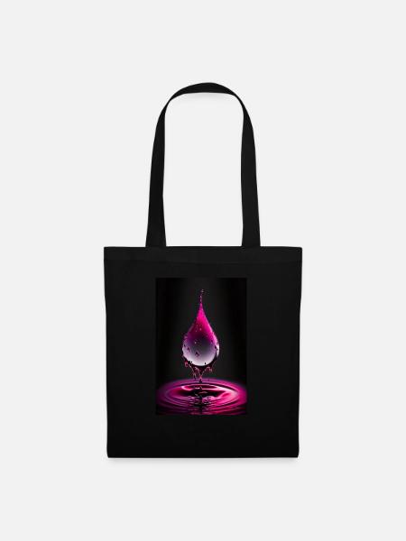 Tropfen magenta 4 - Stoffbeutel - Schwarz