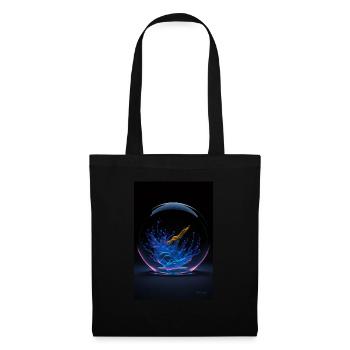 Kaos in einer Blase neon 3 - Stoffbeutel - Schwarz - Vorne