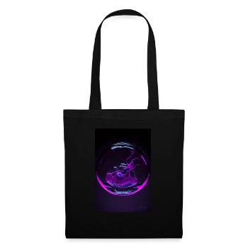 Kaos in einer Blase magenta 2 - Stoffbeutel - Schwarz - Vorne