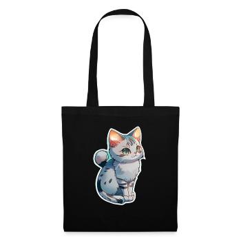 cute little gray kitten - Tote Bag - black - Front
