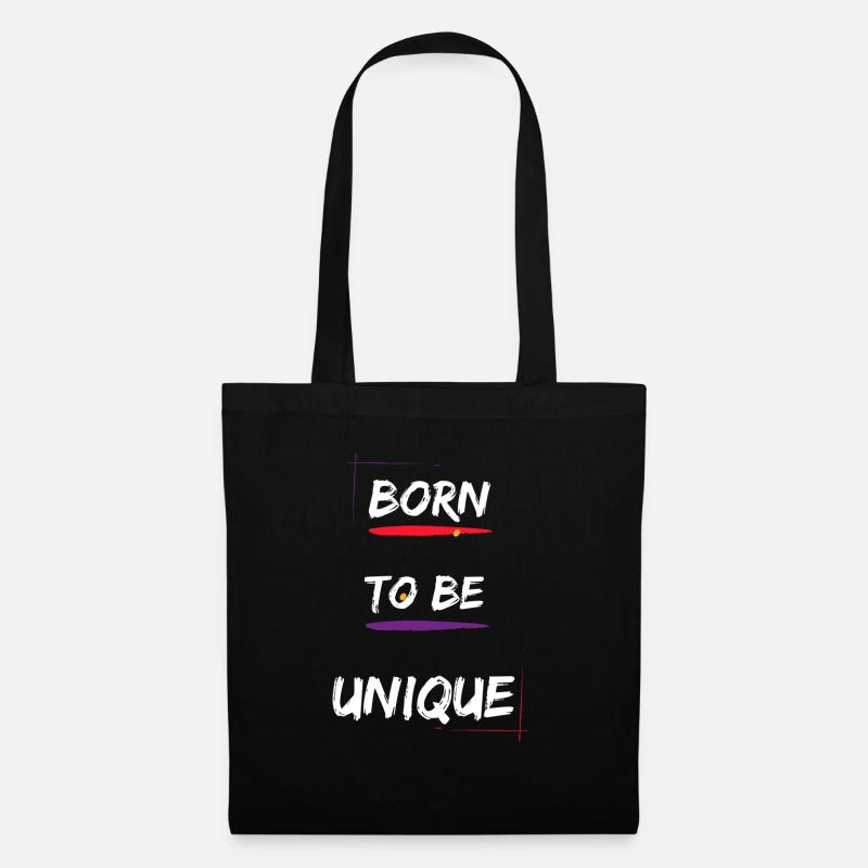 Born to be unique - Stoffbeutel - Schwarz