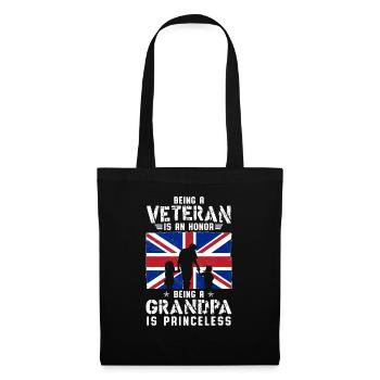 A Veteran Is An Honor Being A Grandpa Is Priceless - Tote Bag - black - Front
