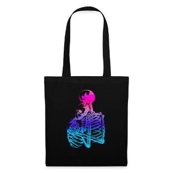 skull skeleton death halloween horror black dead - Tote Bag - black - Front
