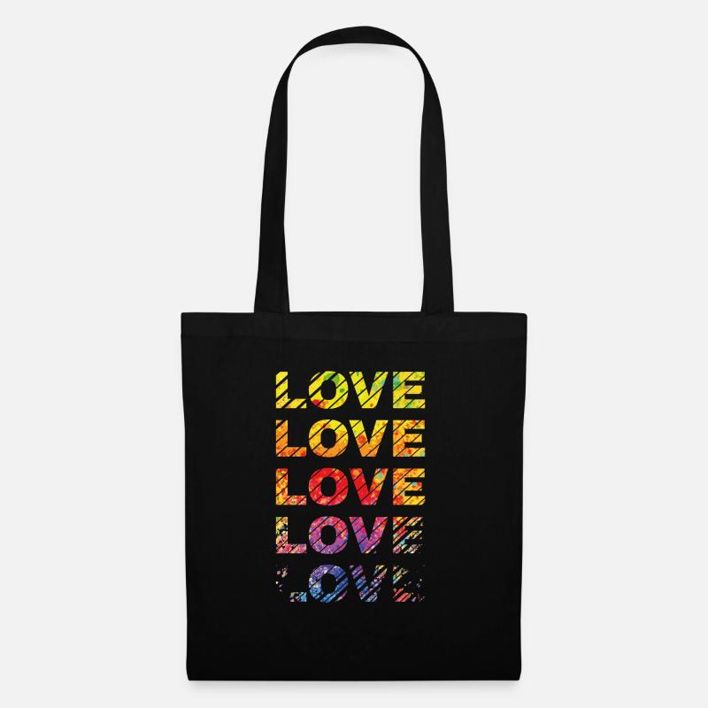 LOVE - Stoffbeutel - Schwarz