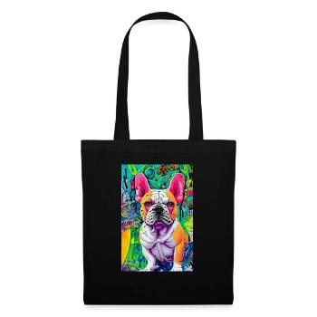 Modern Pop Art Print | colorful | French Bulldog - Tote Bag - black - Front