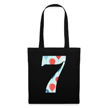 7th anniversary balloon - Tote Bag - black - Front